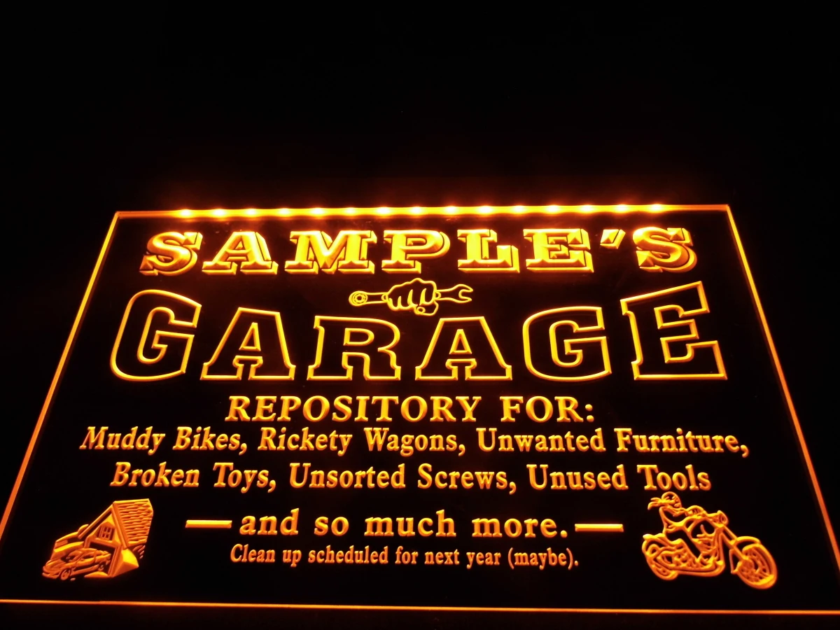 DZ017- Garage Repair Room Bar Beer LED Neon Light Sign hang sign home decor crafts | Дом и сад