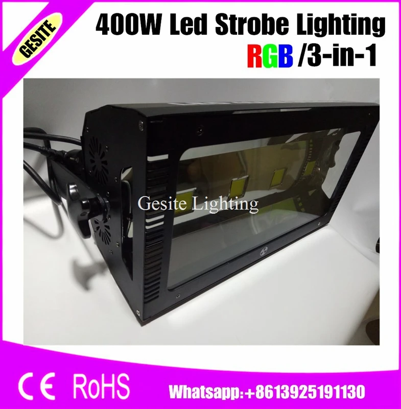 Новинка 400 Вт светодиодный RGB стробоскосветильник DMX512/Master-Slave/Auto/Sound Active Control