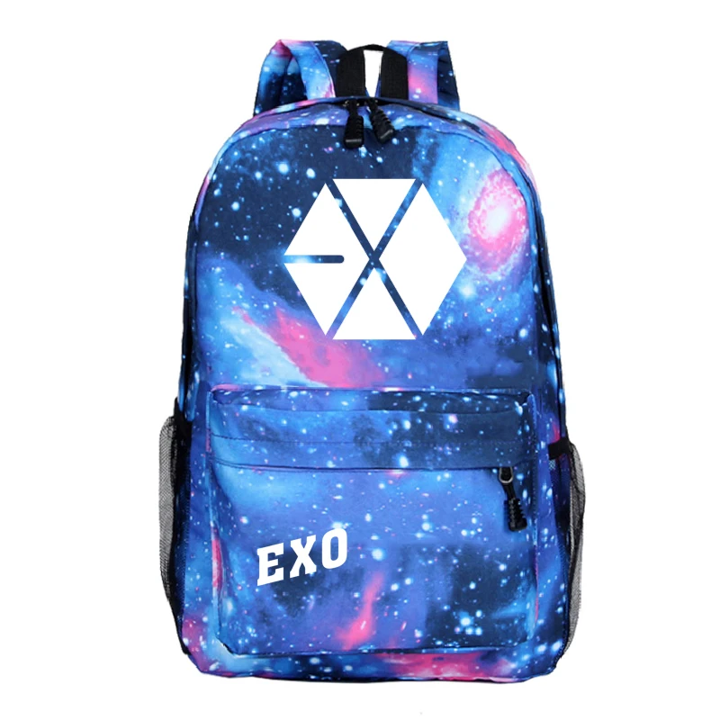 EXO рюкзак для мужчин и женщин модный школьный с новым рисунком мальчиков девочек