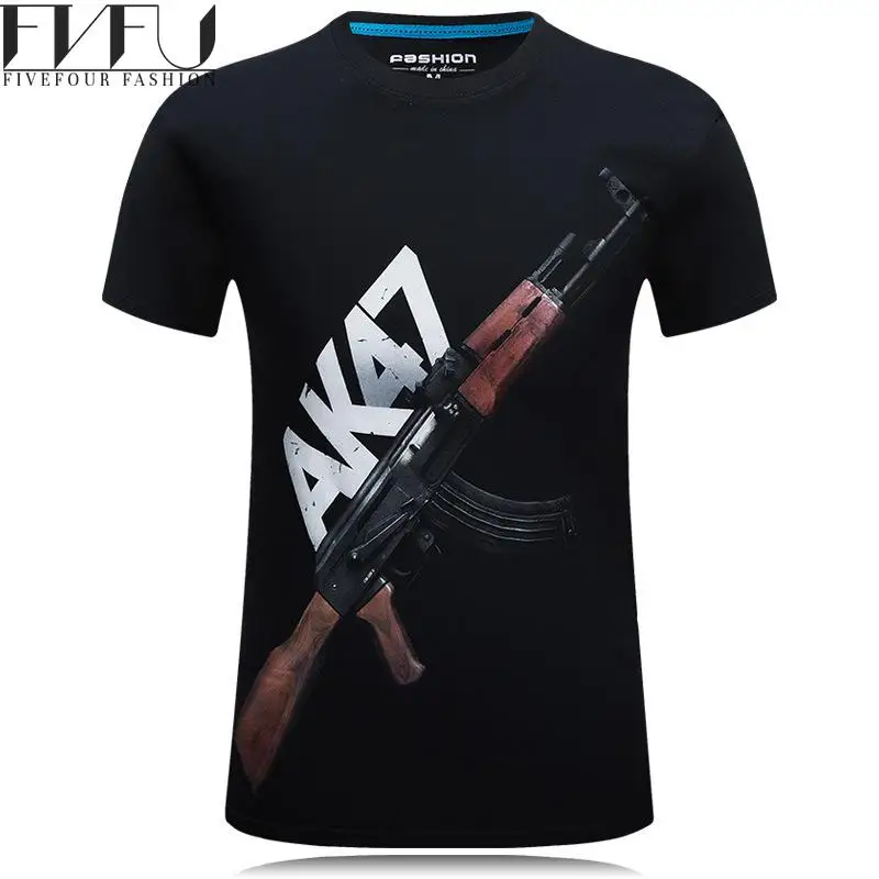 Модная футболка 2017 г. мужская повседневная короткий рукав 3D Футболка с принтом