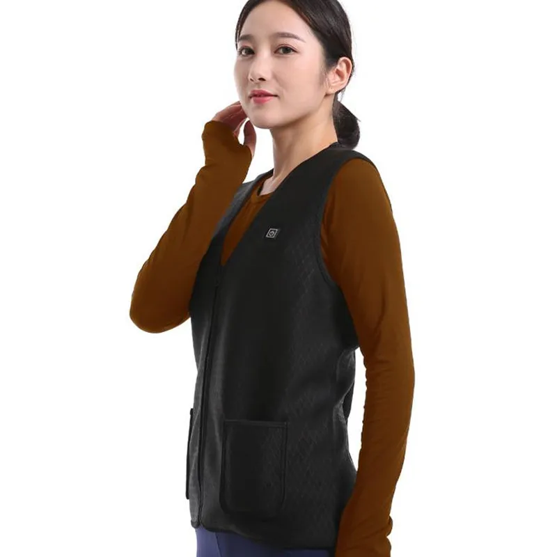 2019 Winter Men/Women Self-heart USB Charging Heating Vest Warmer Thermal Electric Jacket Clothes Coat Outdoor Ski Tops | Женская одежда