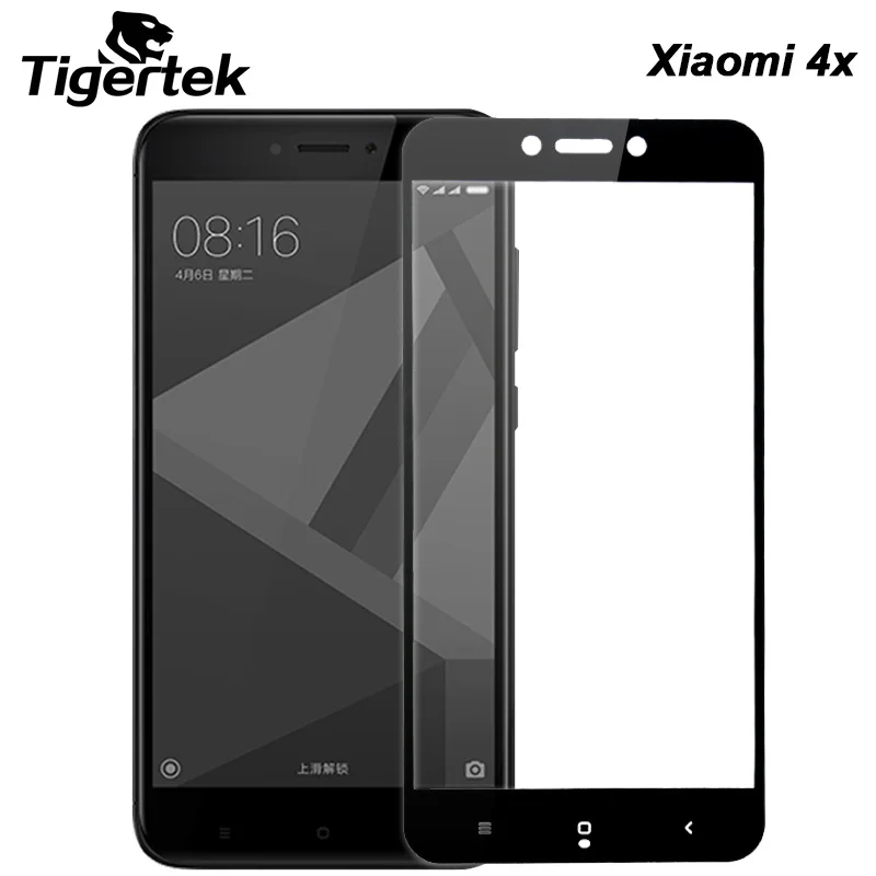 Tigertek Шелкография Полный Охват Закаленное Стекло-Экран Протектор Защитная Пленка