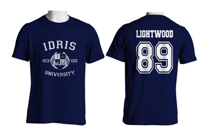 blue 89 Idris Университет shadowhunts футболка для мужчин зажигалка 13 heronale 91 Lightwood 89 печать короткий тройник США Большие размеры, S-3XL - Цвет: blue 89