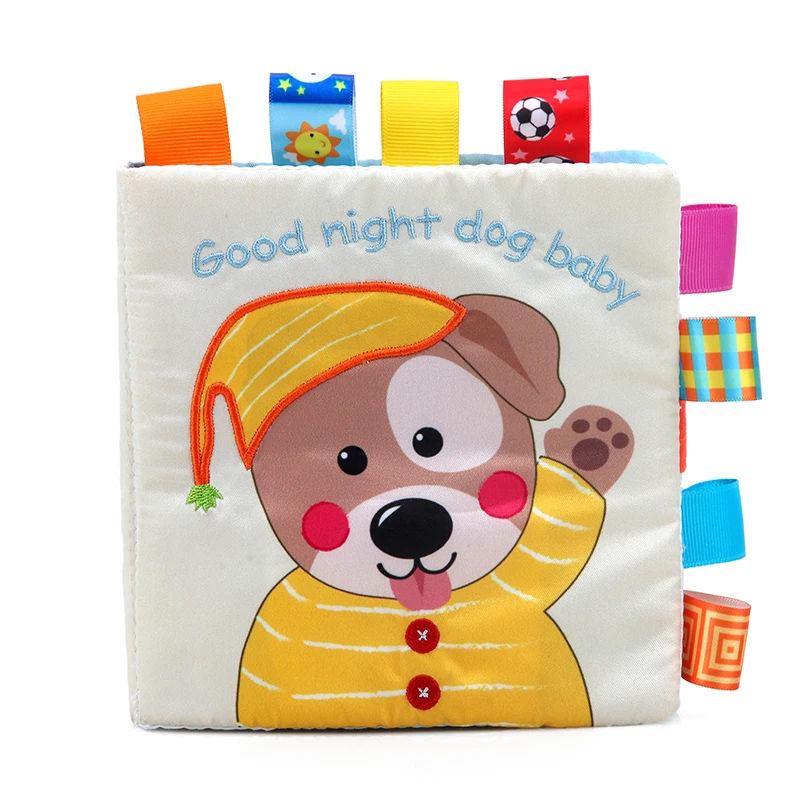 

2019 Infant Cloth Book Animal Pattern Baby Soft Activity Crinkle Cloth Books Educational Learning Toys