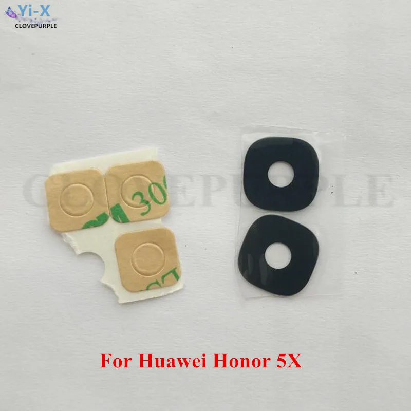 Новая задняя камера 10 шт./лот стеклянный объектив с наклейкой для Huawei Honor 5X