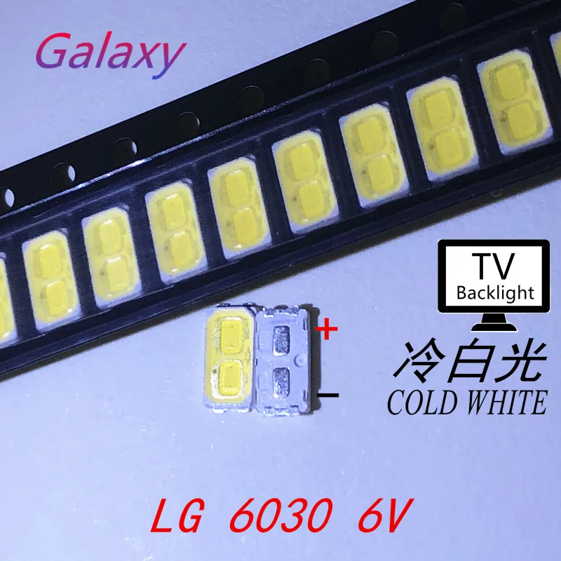 Для 500 шт. LG SMD СВЕТОДИОДНЫЙ 6030 6V 1W холодный белый для подсветки телевизора