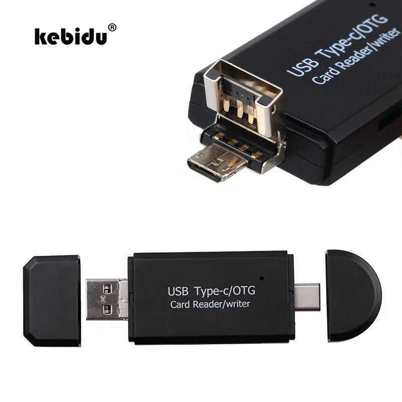 Kebidu высококачественный 3 в 1 Смарт кардридер для android otg USB 2 0 Micro (тип B) SD/MMC слот SD/TF