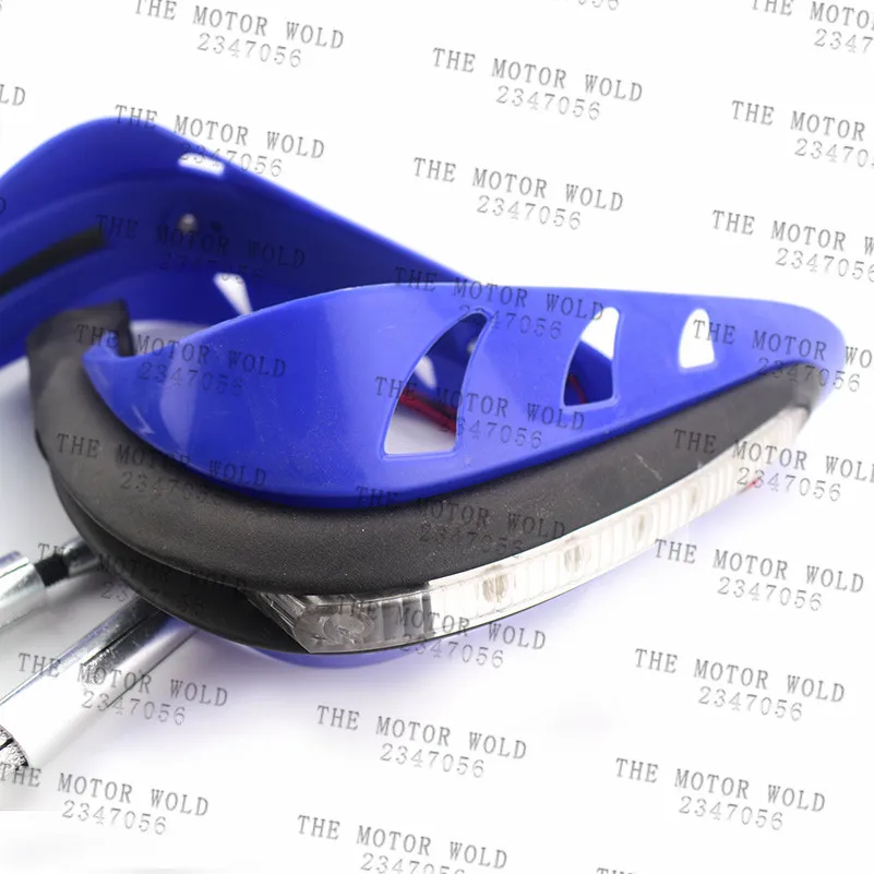 

BLUE Motorcycle Handlebar Hand Protector with LED Light Handguards LED Hand Guard Universal Hand Guards Motor PARTS