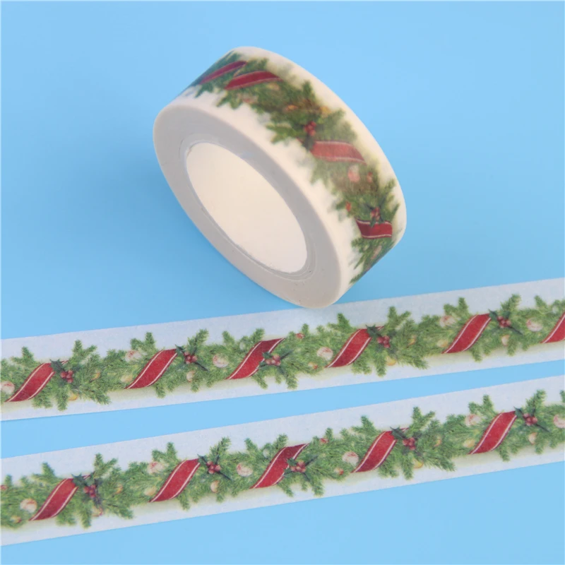 Клейкая лента с рождественским рисунком для скрапбукинга Diy клейкая