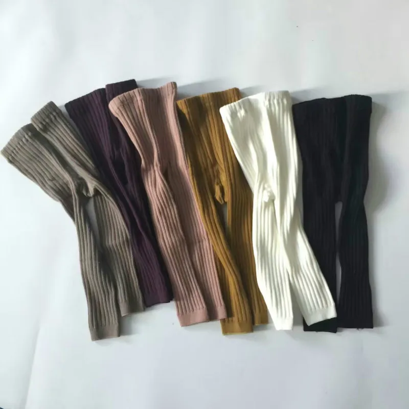 Леггинсы для детей в рубчик Modis Детские хлопковые леггинсы полоску тощий ребенок