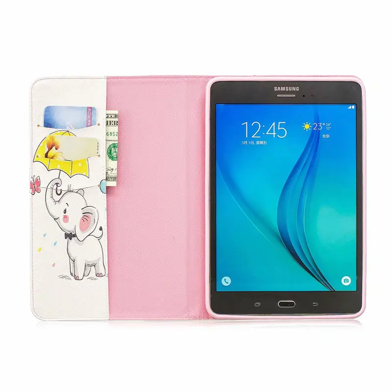 Новый чехол книжка с рисунком Совы и медведя для Samsung Galaxy Tab A 8 0 T350 флип из