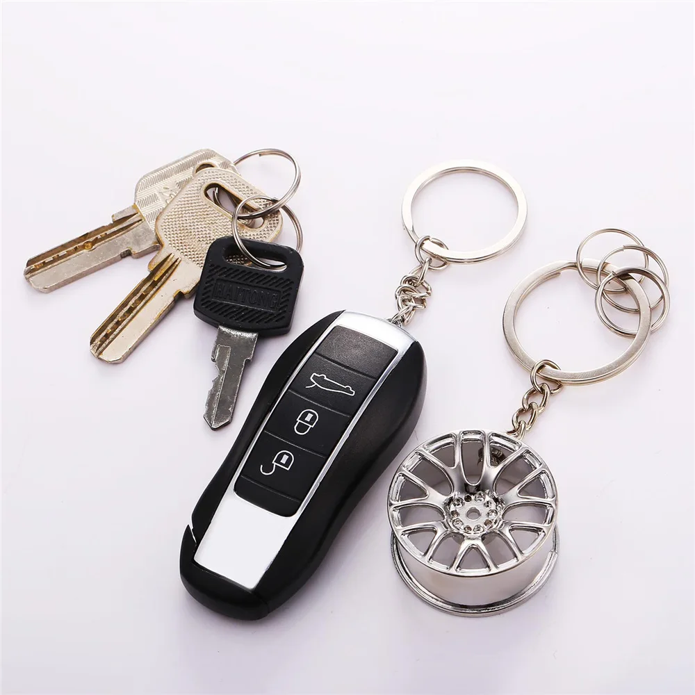 Роскошный автомобиль брелок для ключей Для мужчин золотой цвет кольцо с кругами