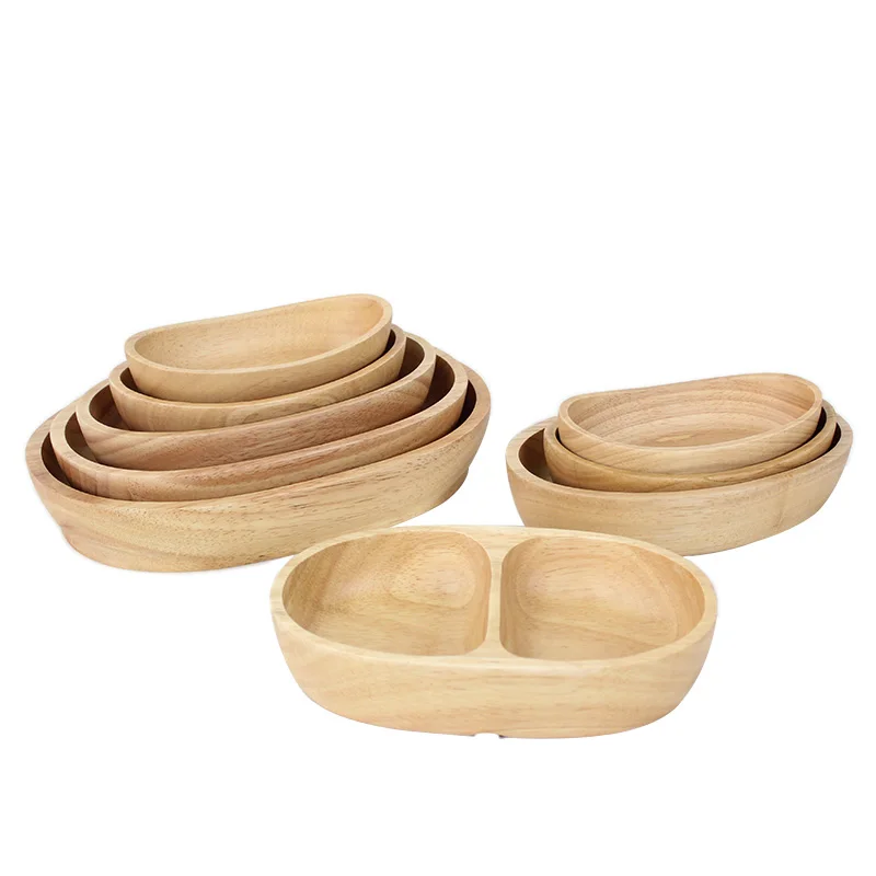 Ship Shape Wooden Bowl Japan Style Dessert/Salad Bowls Cake/Fruits Trays Eco Natural Wood Hotel/Home Use Creative Tableware | Дом и сад