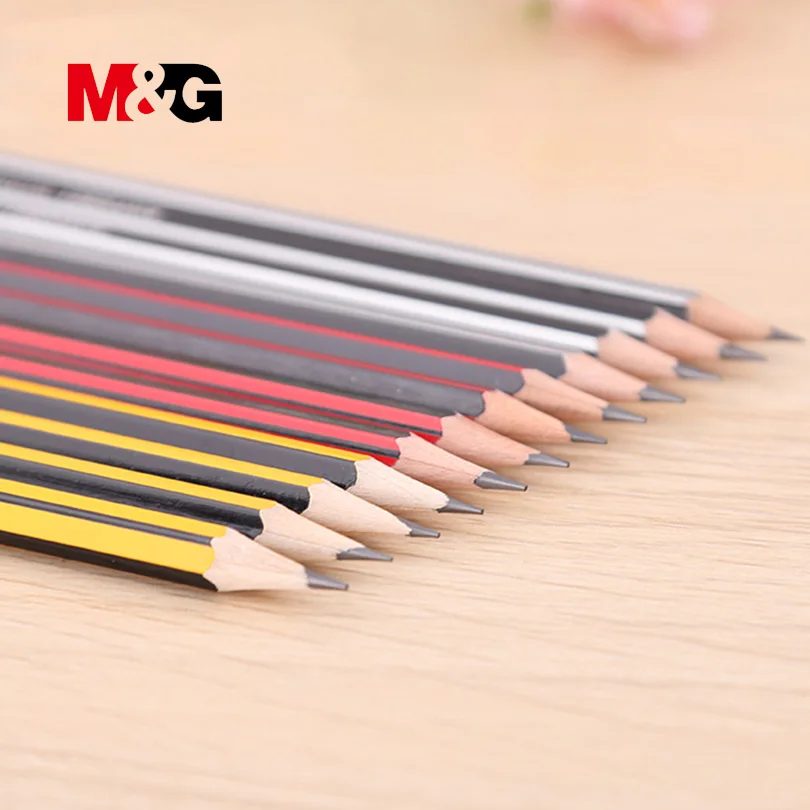 Карандаши M &amp G HB из необработанной древесины стандартные для рисования одежды