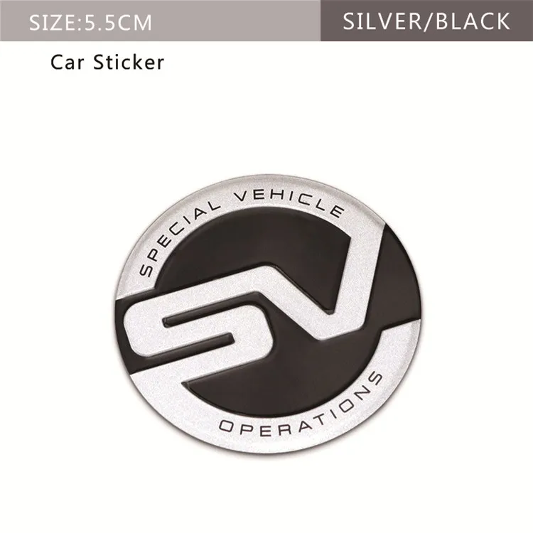 Sticker SV Round Наклейка решетка для Land Rover SV SVR freelander Discovery 1 2 3 4 5 LR2 Range Rover Evoque Defender Спортивная Металлическая Эмблема Авто - Название цвета: Sticker SV Round