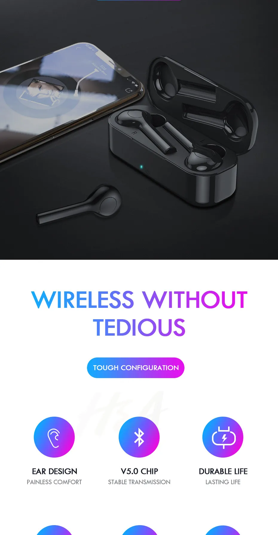 Bluetooth 5,0 наушники стерео Hifi бас наушники портативная шумоизолирующая гарнитура Беспроводные супер чистые наушники с микрофоном
