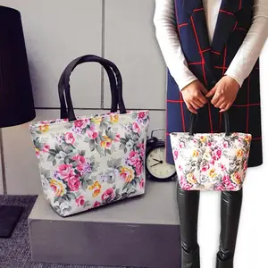 Новое поступление, Женская Холщовая Сумка, сумка для шоппинга с модным принтом на молнии, Портативная сумка для шоппинга, женские многоразовые холщовые сумки