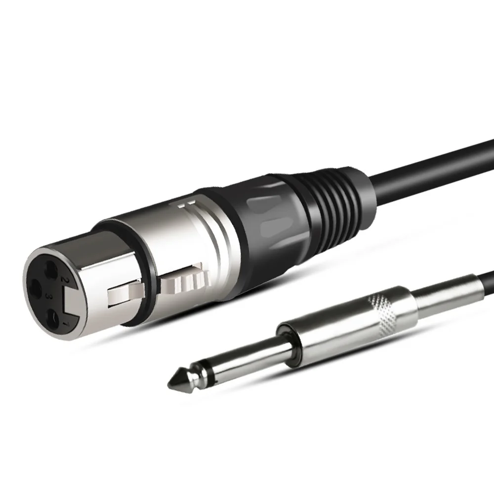 Кабель XLR для микрофона провод гнездо разъема 6 35 мм штекер аудио разъем миксер 1 5