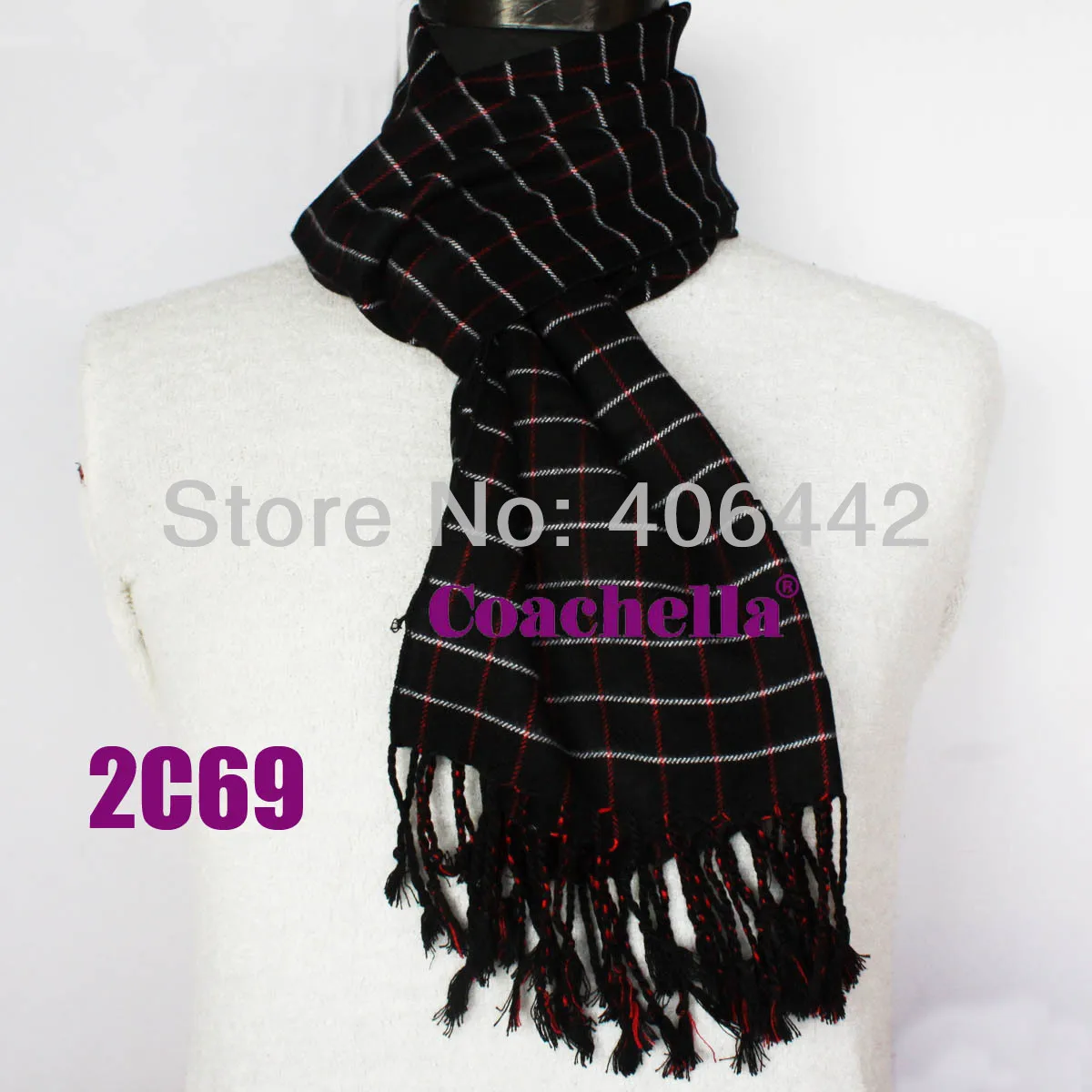 Длинный шарф в шотландскую клетку с бахромой из вискозы|long scarf|fashion scarfscarf fashion |