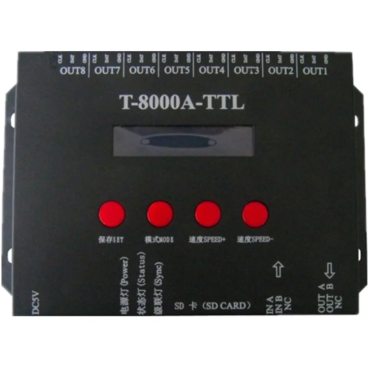 DMX 512 светодиодный контроллер 8 портов SD карта программируемый консоль