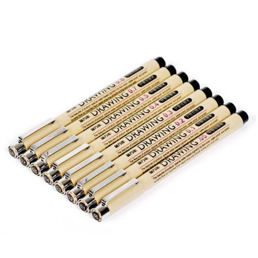 Черная ручка для рисования технический график тонких линий маркеры эскизов 0 05 8