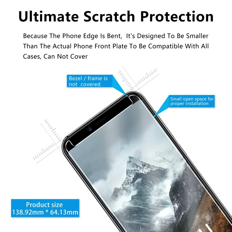 2 шт./лот закаленное стекло для UMIDIGI A3 Защитное экрана 2.5D 9H Премиум Закаленное