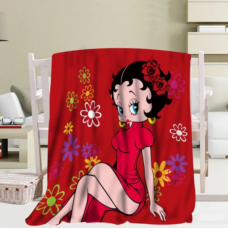 Новое поступление на заказ Betty Boop одеяло диван Новое одеяло портативное мягкое одеяло кровать самолет путешествия взрослый домашнее полотенце - Цвет: Blanket