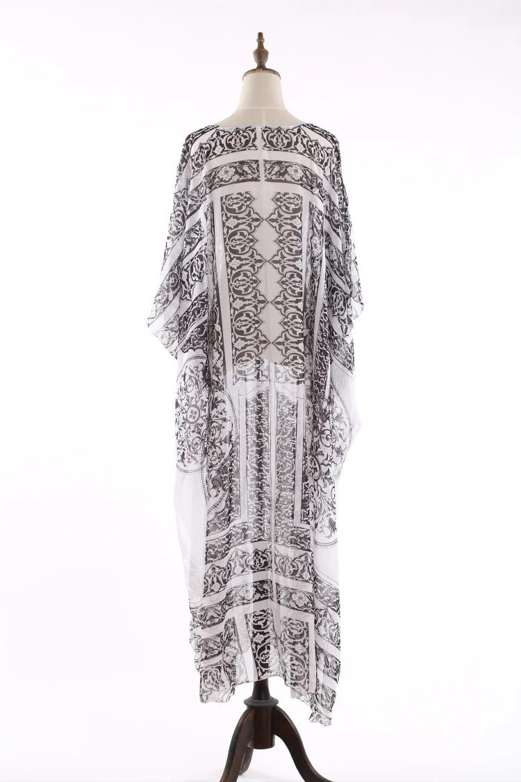 Женские турецкие кафтаны с принтом шифоновый кафтан Домашняя одежда