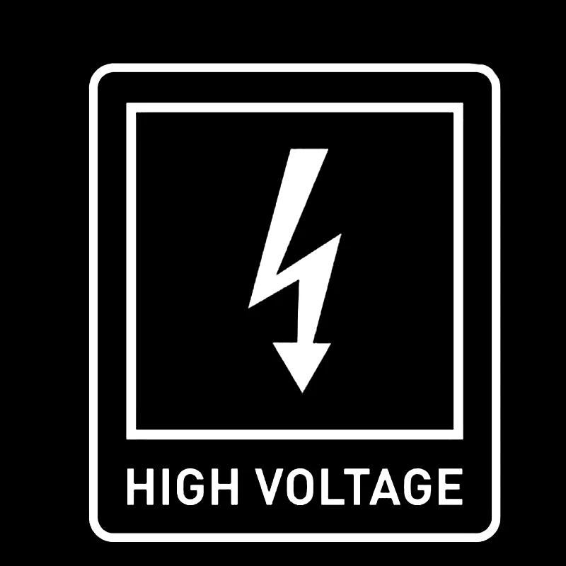 11.4cm * 13.2cm Warning High Voltage Be Careful Car Sticker Vinyl Graphic Decoration | Stickers