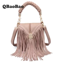 fashion tassel bag brand designer women handbag tote women messenger bag knitted hand zip small women shoulder bag
