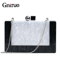 woman new acrylic wallet brand fashion small wedding handbag luxury marble white solid evening bags woman party casual clutch
