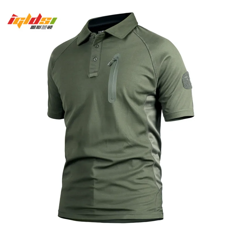 

IGLDSI Men Tactical Polo Shirt New 2018 Breathable Perspiration Combat Army Quick Dry Men Top Military Camouflage Polo Shirts