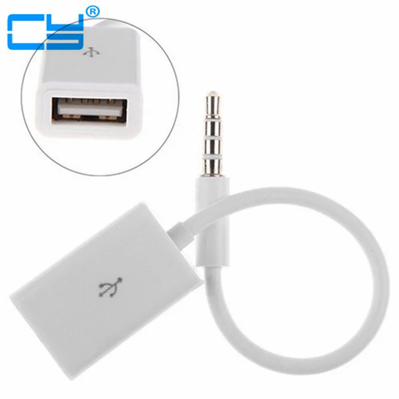 

3,5 мм штекер AUX аудио разъем к USB 2,0 гнездо конвертер кабель для автомобиля MP3 динамик U диск USB флеш-накопитель аксессуары 3,5