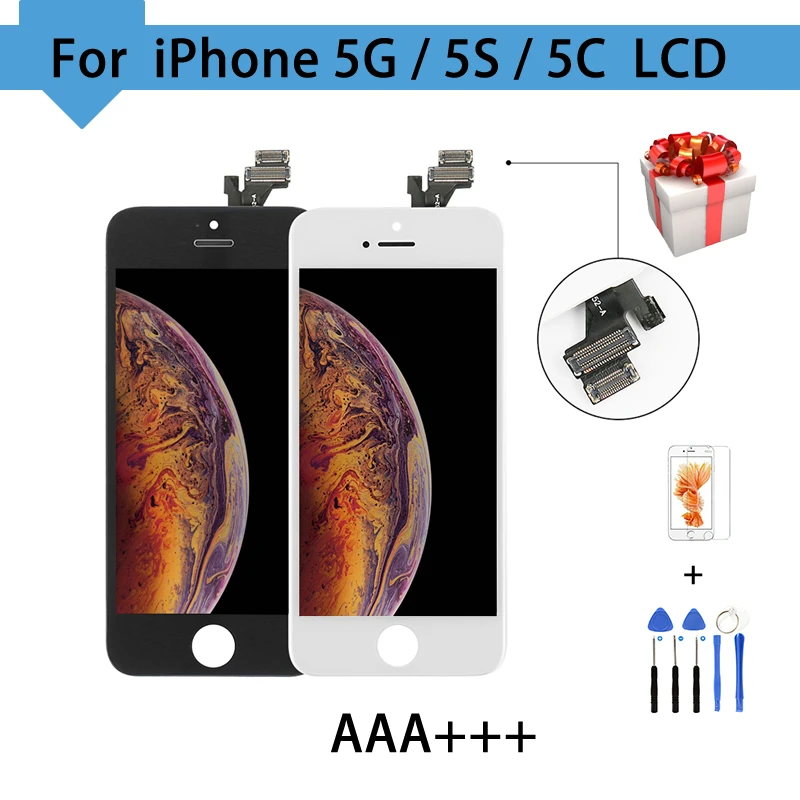 AAA Качество для iPhone 5 5S ЖК-дисплей сенсорный экран дигитайзер сборки запасные