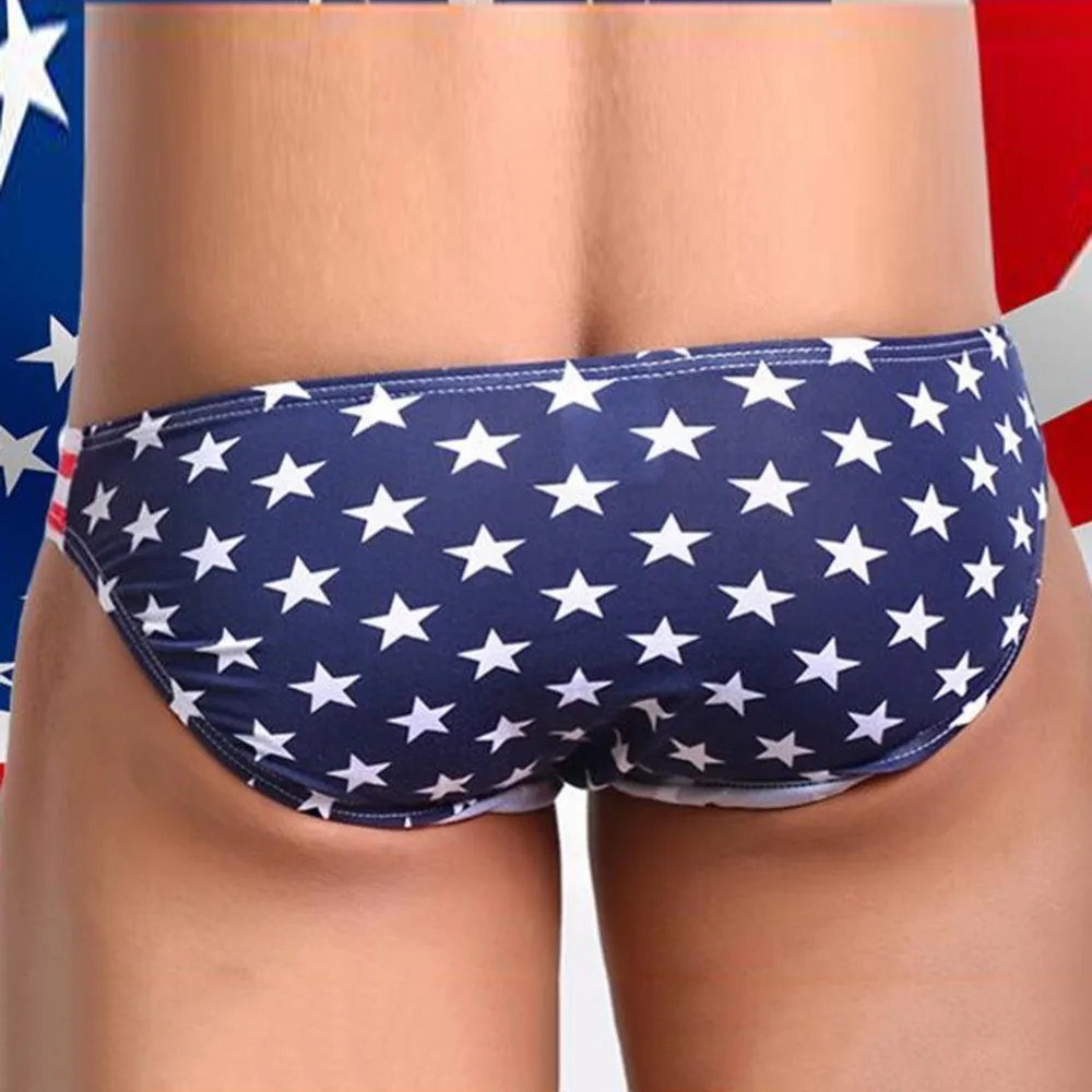 Men's Triangle Underwear Breathable Sexy Explosive Pants Stars Pattern Low Waist Comfortable Briefs S-XL 4 Sizes |