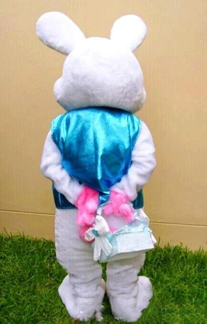 

EASTER BUNNY MASCOT COSTUME Bugs Rabbit Hare Adult Fancy Dress Cartoon Suit