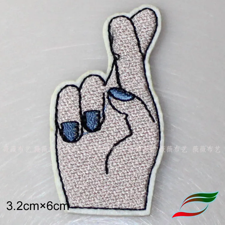 Back tape stick color finger V victory gesture five-star clothes patch decoration can be ironed | Дом и сад