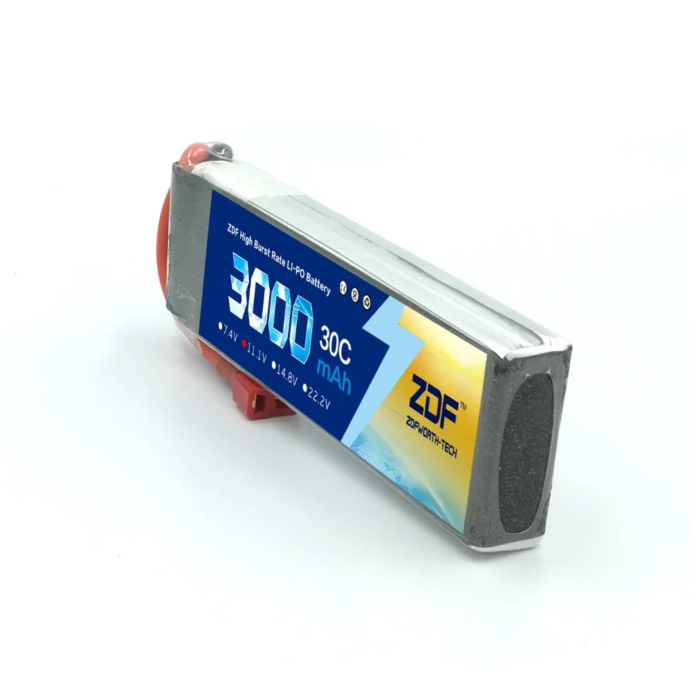Аккумулятор ZDF Lipo 11 1 В 3S 3000 мА · ч 30C max60C для радиоуправляемого дрона квадрокоптера