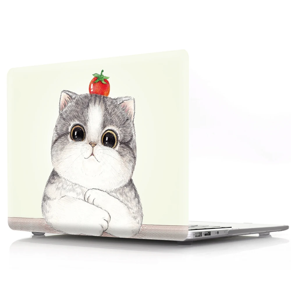 Чехол с милой кошкой для Macbook Air 13 A1466 жесткий чехол мультипликационным принтом