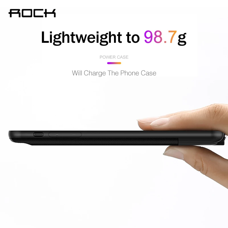 ROCK 3650 мАч задняя крышка с зажимом зарядное устройство чехол для iPhone 7 Plus 5 дюйма