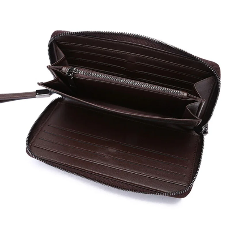 Модная трендовая сумка унисекс из натуральной кожи Длинный кошелек с рисунком