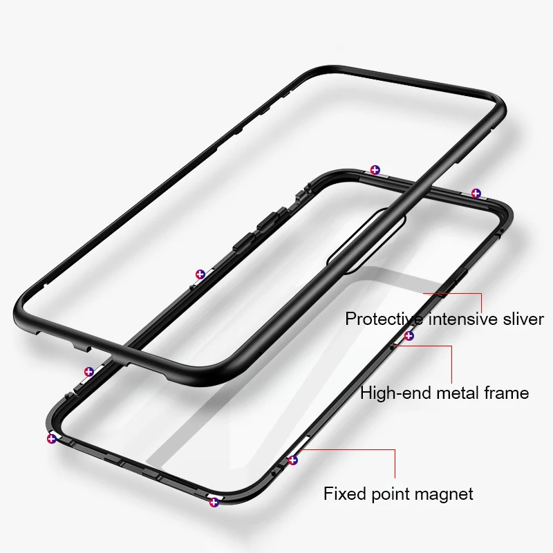 Магнитный флип-чехол для OPPO Realme 3 Pro чехол s Закаленное стекло задняя крышка Oppo R17 Pro R15 мечта зеркальный бампер Realme X Lite чехол