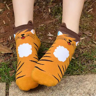 Модные женские Спортивные Повседневные носки Thefound до щиколотки в полоску с милым