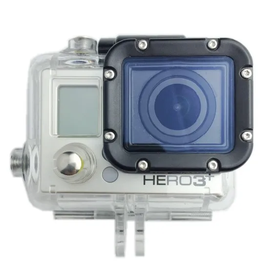 Водонепроницаемый чехол для Go pro 3 + водонепроницаемая Защитная крышка hero +|gop