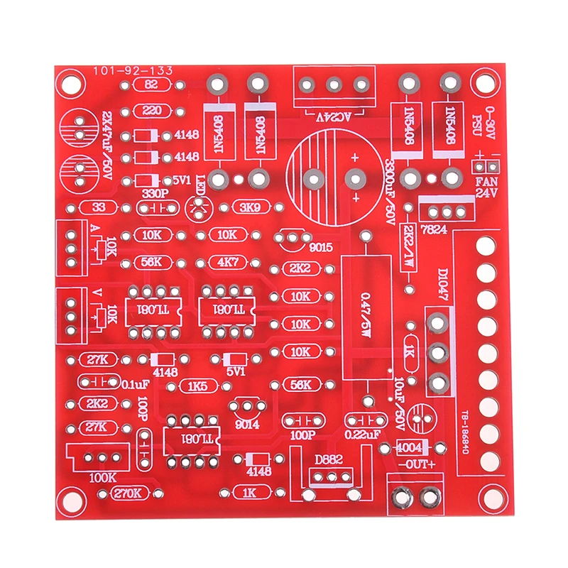 Красный 0 30V 2mA 3A непрерывно регулируемый DC Регулируемый источник питания DIY Kit