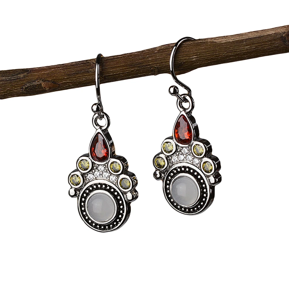 Fashion Retro Cat Claw Rhinestone Faux Inlaid Women Earrings Jewelry |