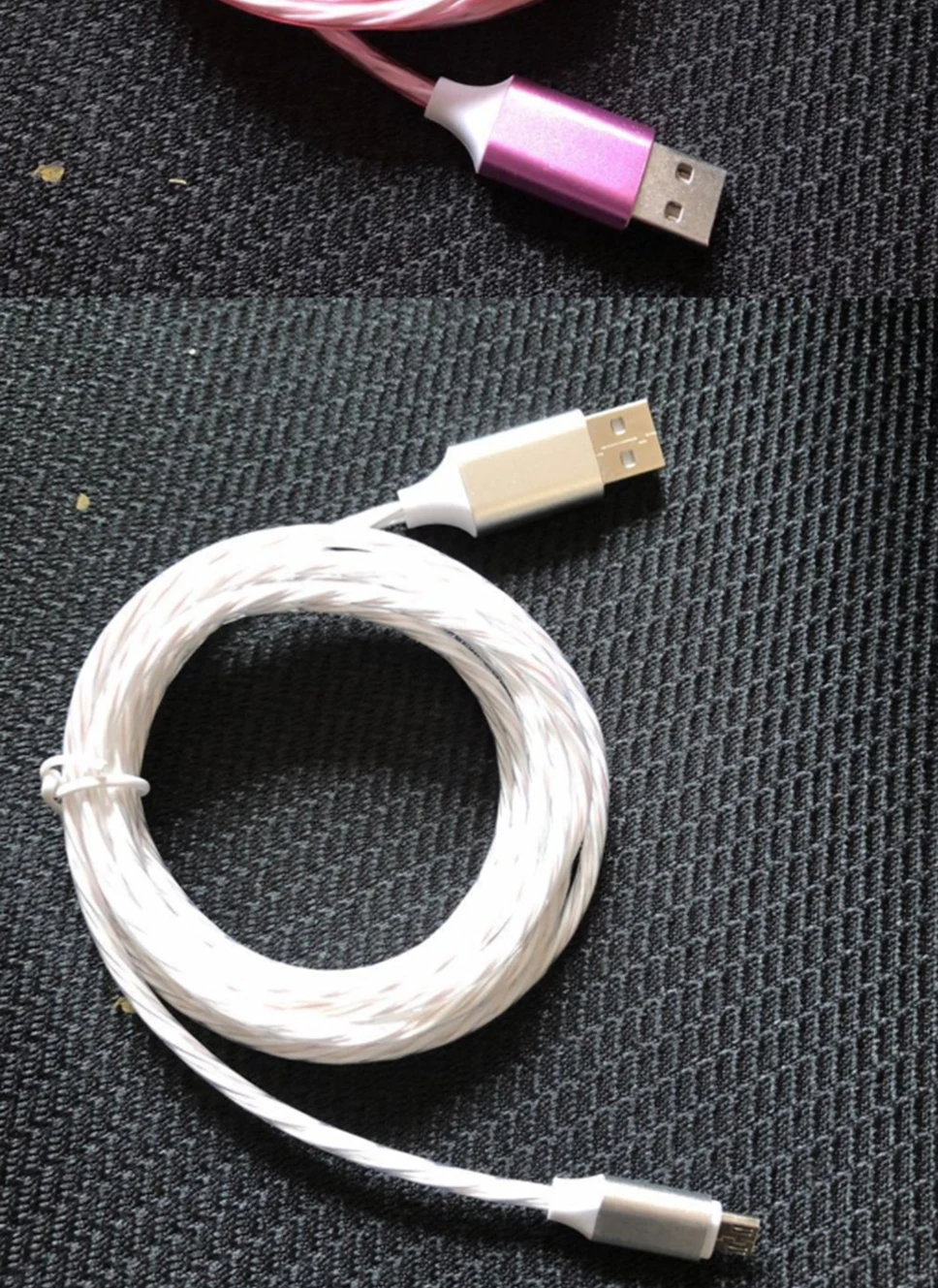 1 м 2.4A потоковый светильник USB кабель для передачи данных для iPhone X Micro USB кабель для Xiaomi Redmi Быстрая зарядка type-C кабель для зарядки