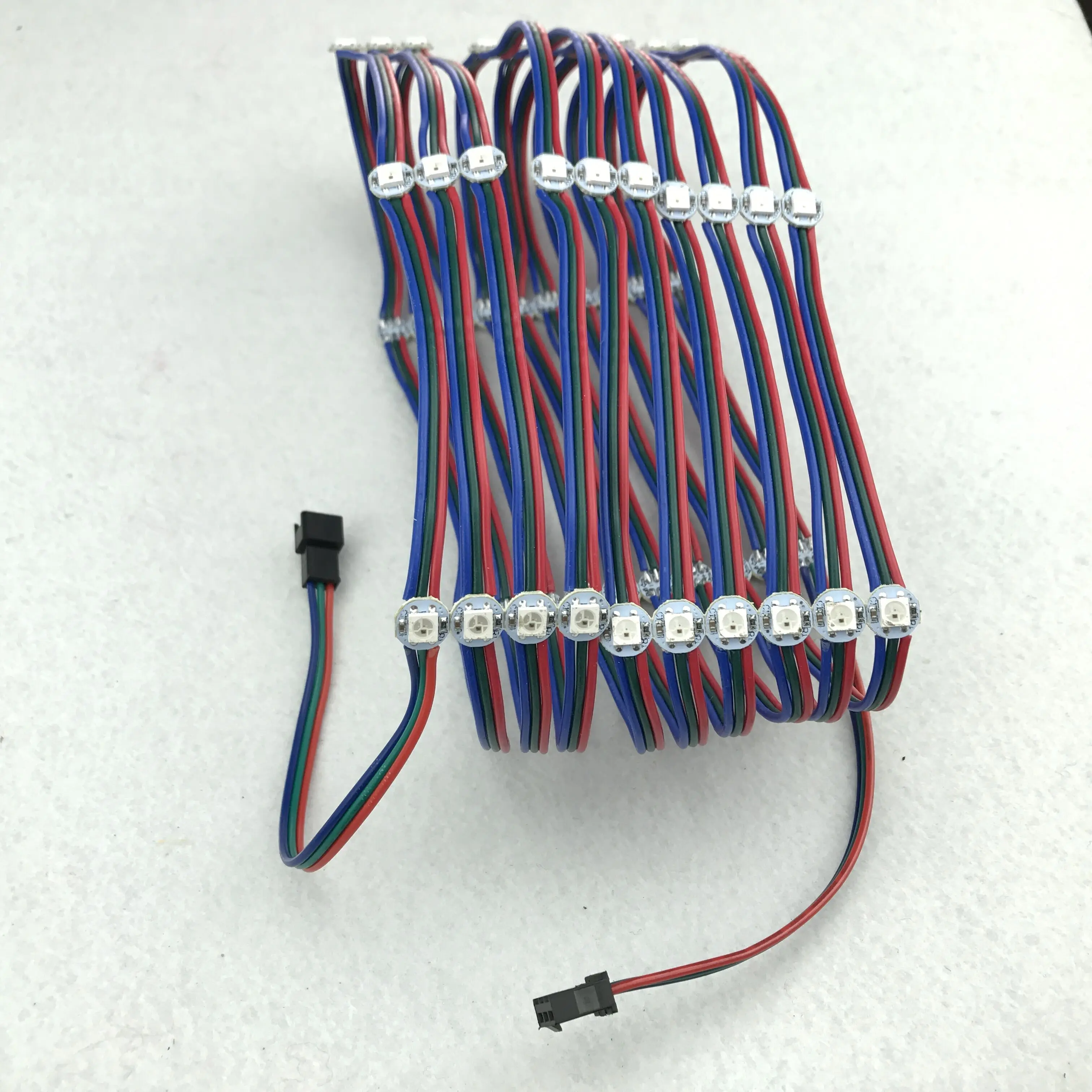 100 шт./струна DC5V WS2812B Модифицируемый rgb умный пиксельный свет С 3 контактным RGB