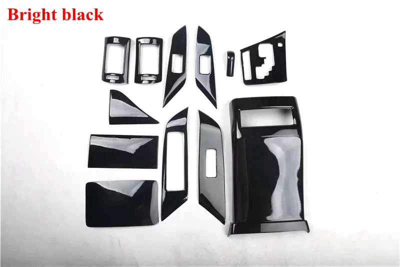 Bright Black 12 шт./компл. салона древесины Цвет крышка Панель отделка комплект ABS декоративное покрытие наклейки для Lexus RX 2009- LHD - Название цвета: Bright Black