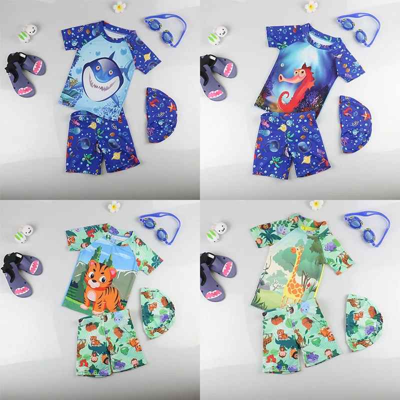 

Kids Baby Swimwear,childrens Clothing,quick Drying,small Medium Large Boys Cartoon Animal Series Polyester,spandex